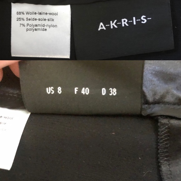 Akris black wool silk blend suit pants and blazer - Picture 6 of 8